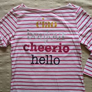 Girls Boat Neck Stripped Top!